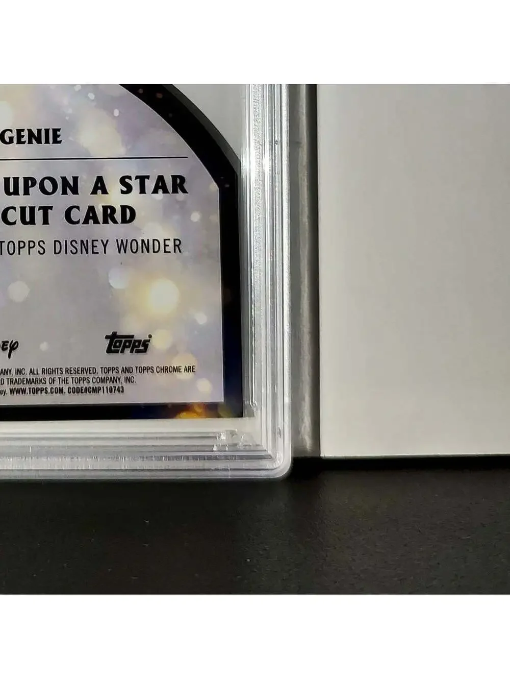 Genie 2025 Topps Chrome Disney #W-6 Wish Upon A Star Die Cut Card Aladdin PSA 9